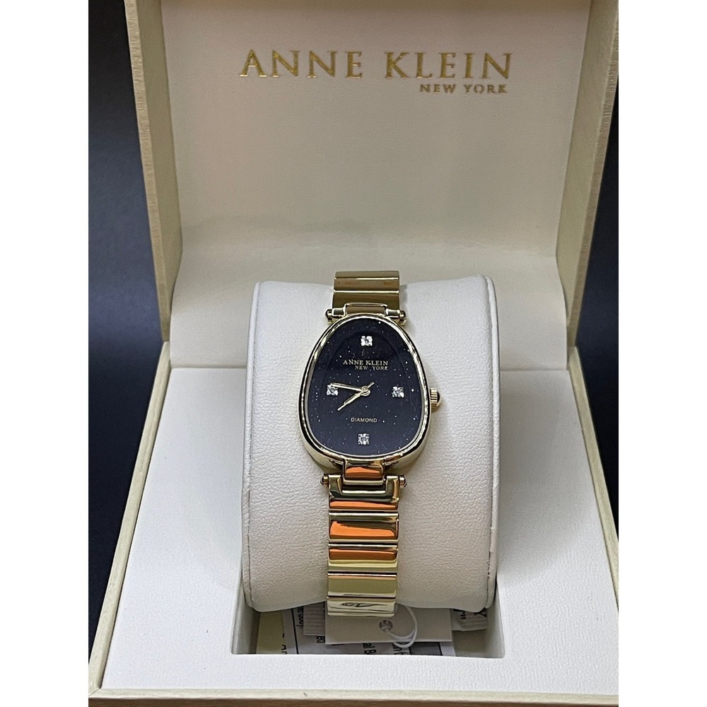 Anne Klein New York Genuine Diamond Dial Bracelet Women's Watch Blue 12/7790BSGB